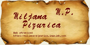 Miljana Pižurica vizit kartica